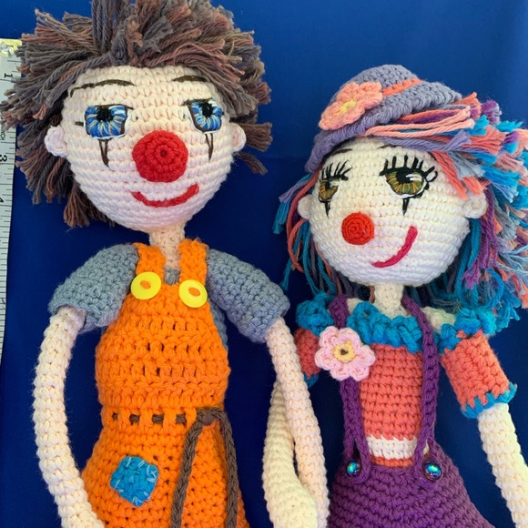 Amigurumi clown doll